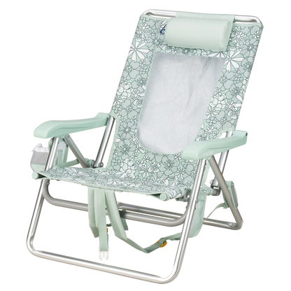 662358GCIOutdoorBackpackEvent-BeachChair_Floral-PastelGreen-front-left.webp