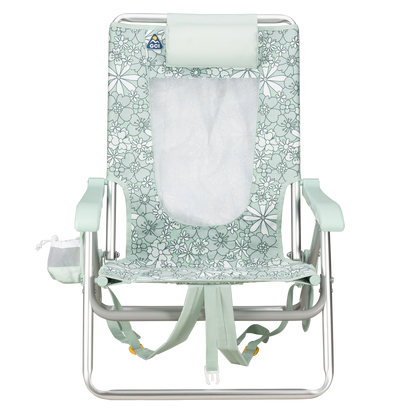 662358GCIOutdoorBackpackEvent-BeachChair_Floral-PastelGreen-front-straight.webp